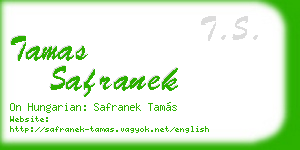 tamas safranek business card